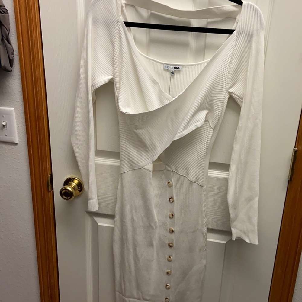 Midi long sleeve dress